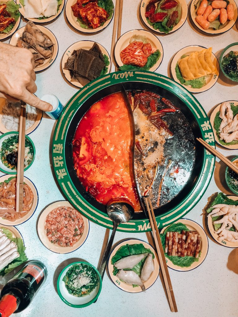 Chinese hot pot table