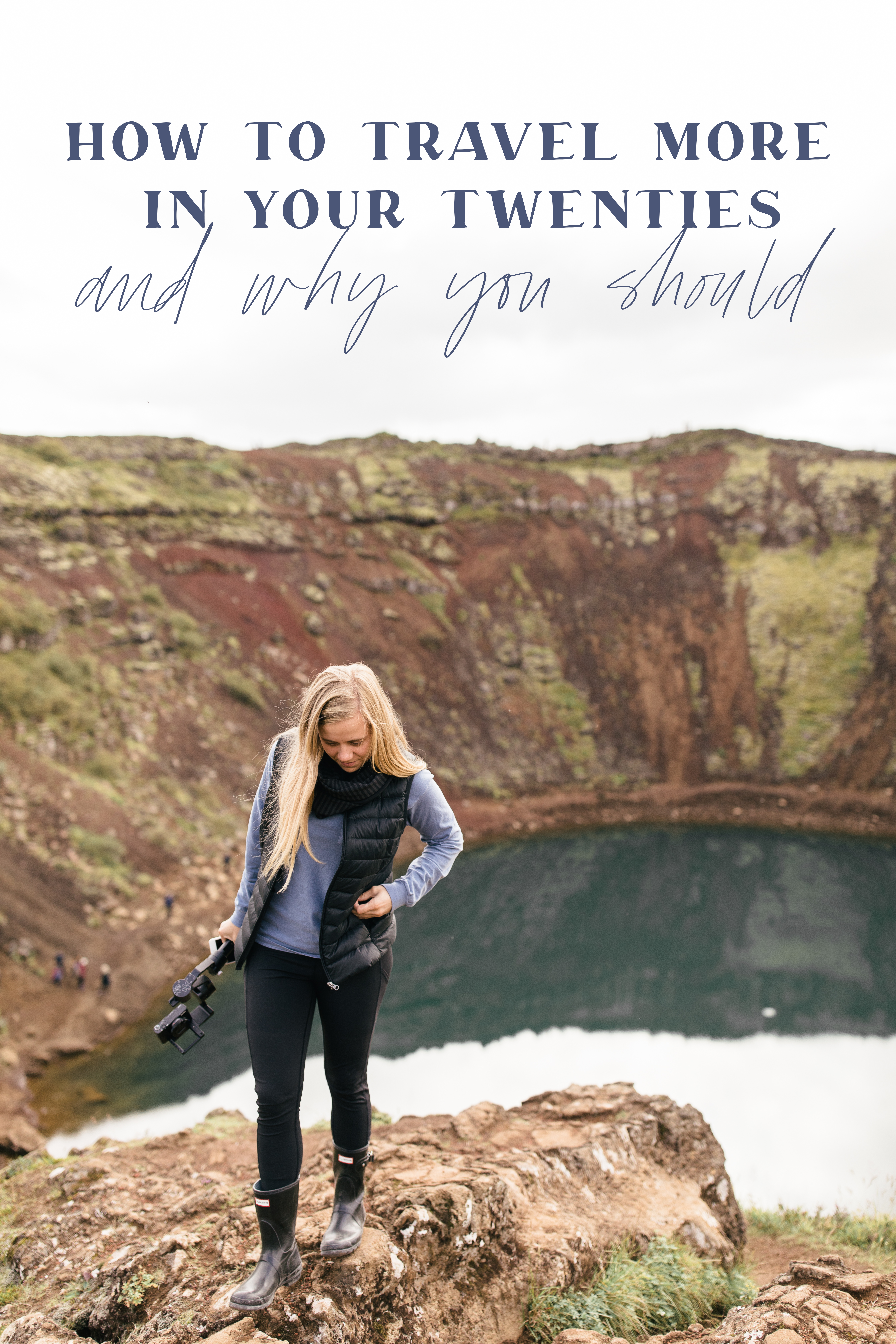 girl walking in iceland with text overlay